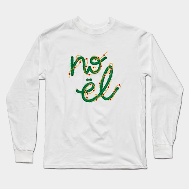 Holiday Season - Noel Long Sleeve T-Shirt by Mazu Studio